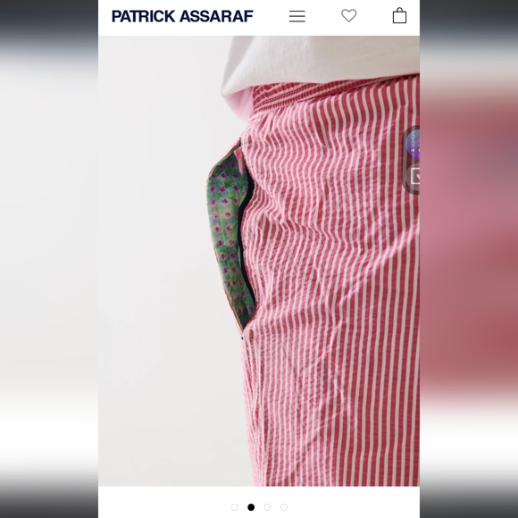 Patrick Assaraf Striped Seersucker Swim Short size S - Picture 2 of 4